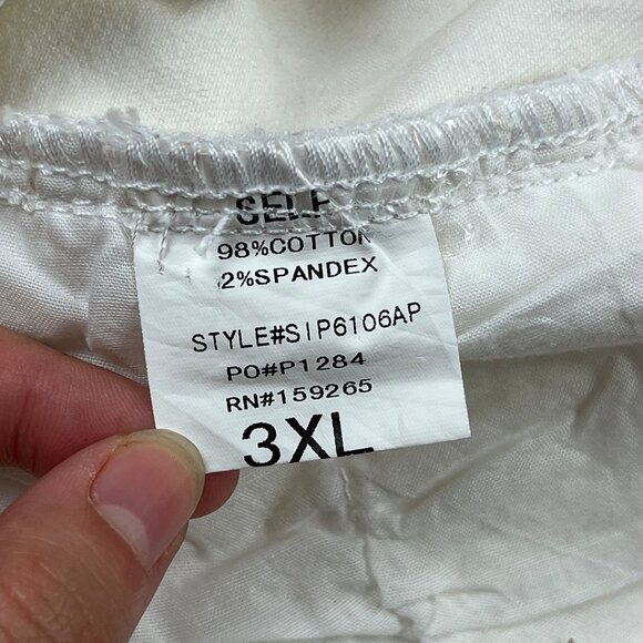 Saints & Hearts White Bell Bottoms Jeans Size 3XL Flare High Rise Denim Disco - Picture 5 of 14